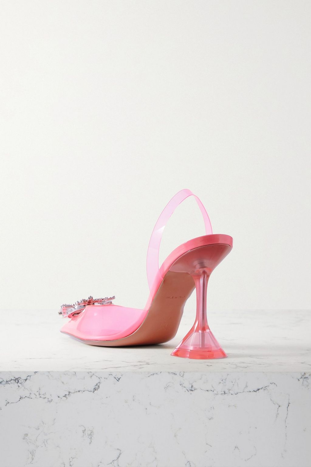 AMINA MUADDI Begum crystal-embellished PVC slingback pumps