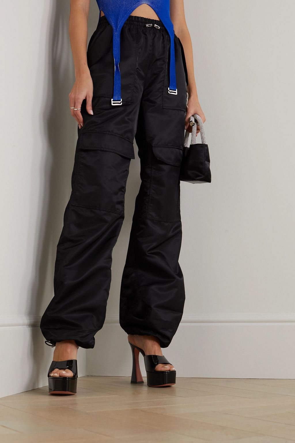 AMINA MUADDI Dalida patent-leather platform sandals