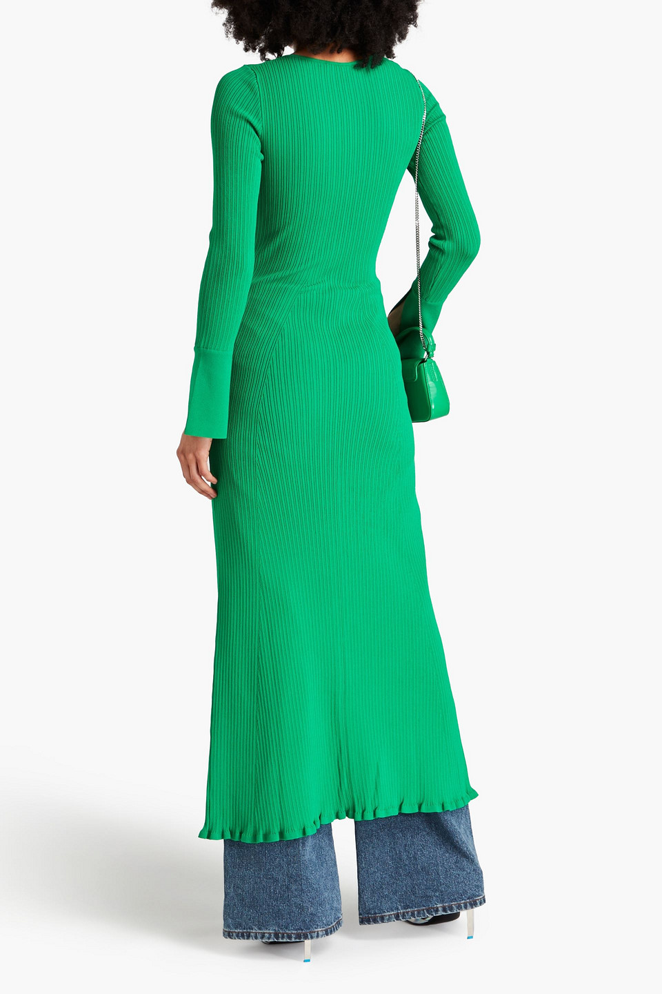 PHILOSOPHY DI LORENZO SERAFINI RIBBED-KNIT MIDI DRESS