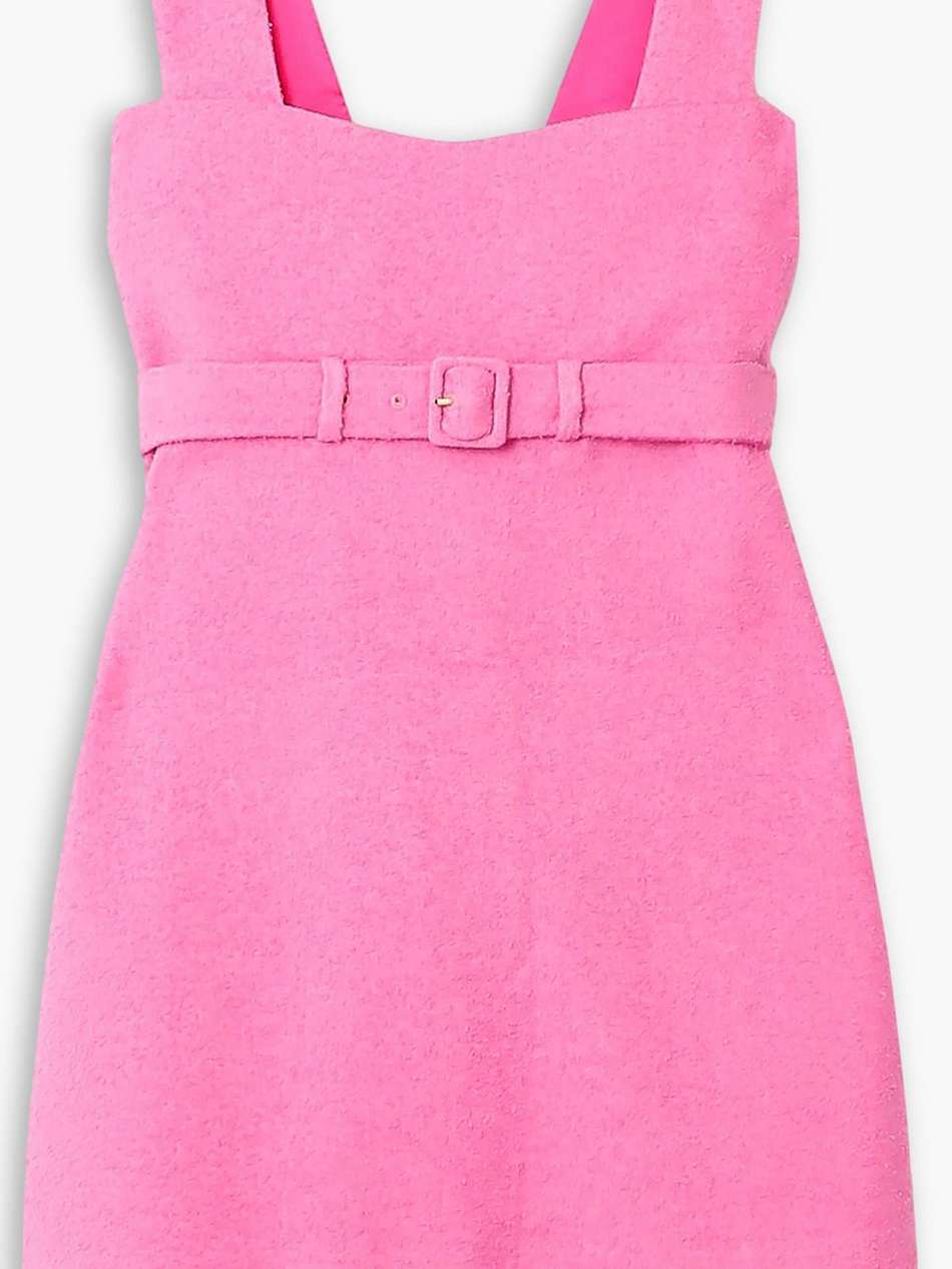 belted terry mini dress