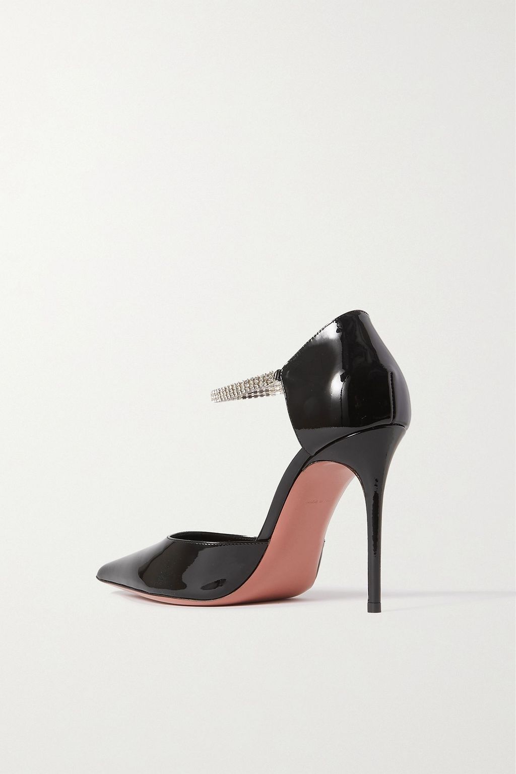 AMINA MUADDI Ursina crystal-embellished patent-leather pumps