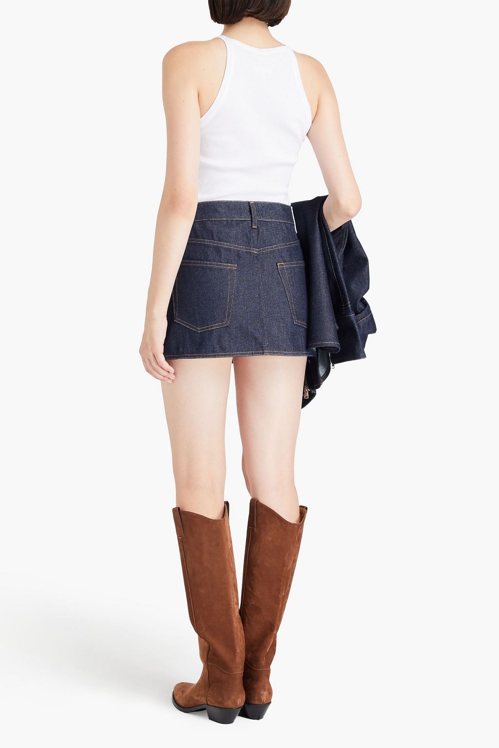 COPERNI Denim mini wrap skirt