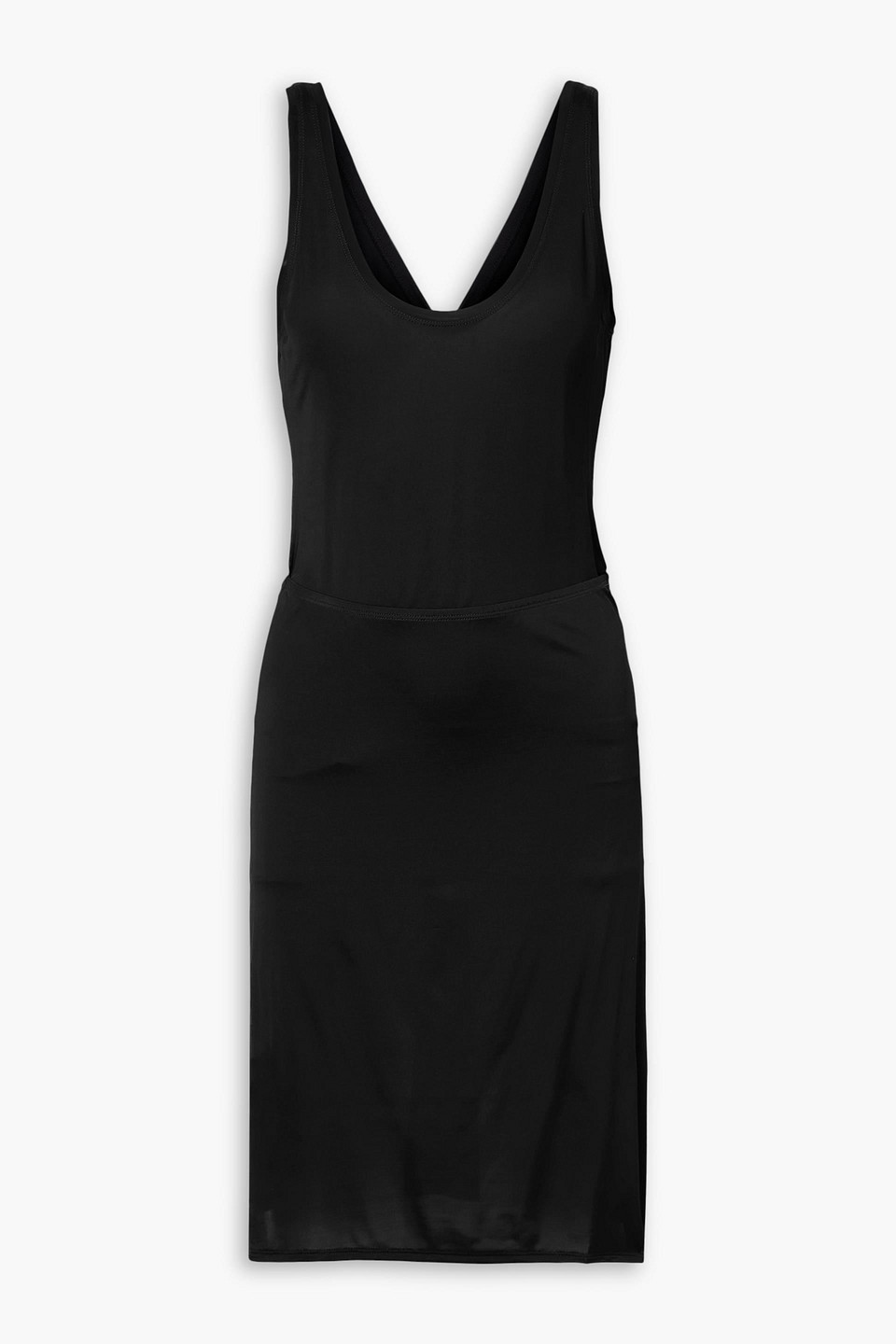 Peter Do Convertible Stretch-jersey Mini Dress In Black