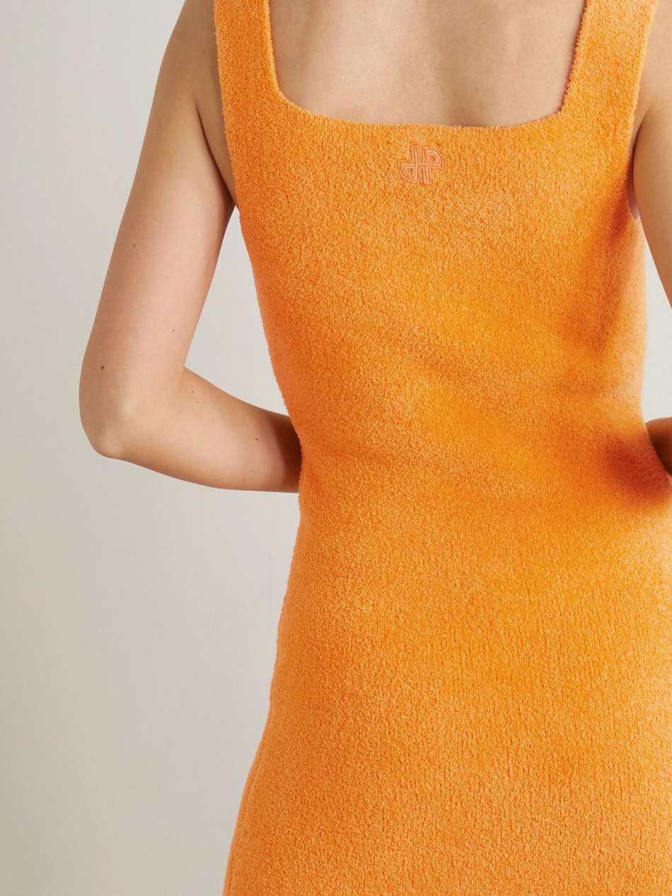 embroidered terry mini dress