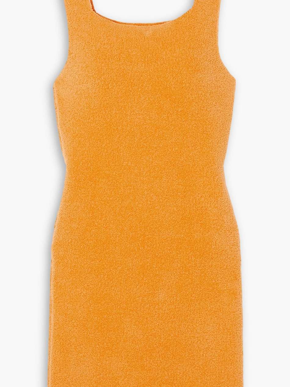 embroidered terry mini dress