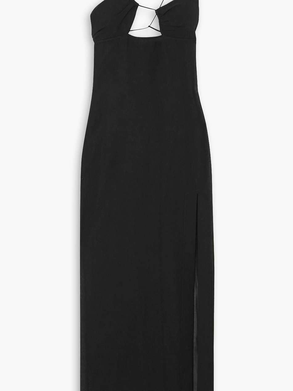 cutout cotton-voile maxi dress