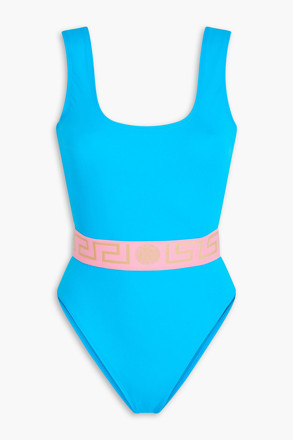 Versace One-piece Swimsuit In Azure