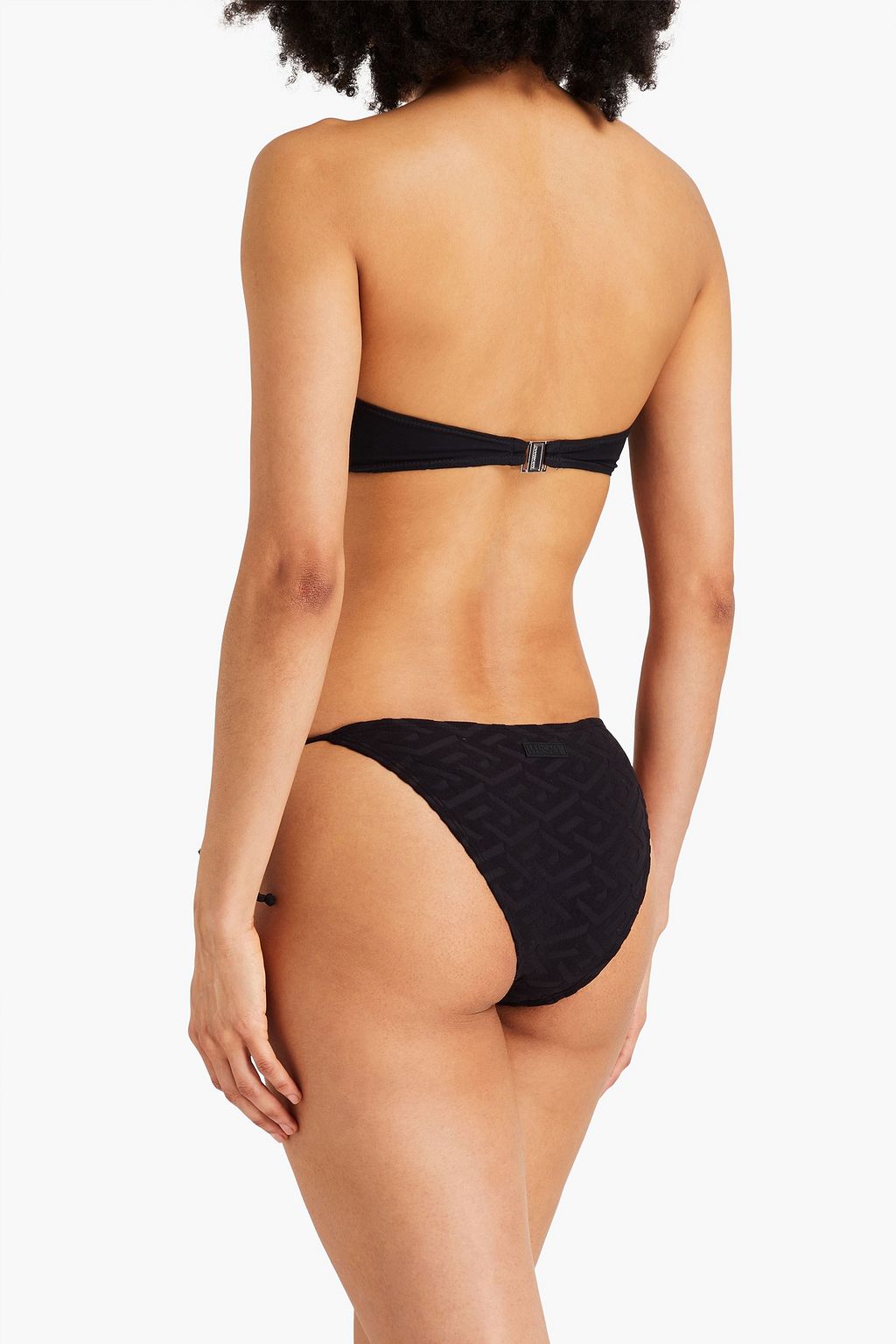 VERSACE La Greca stretch-terry jacquard low-rise bikini briefs