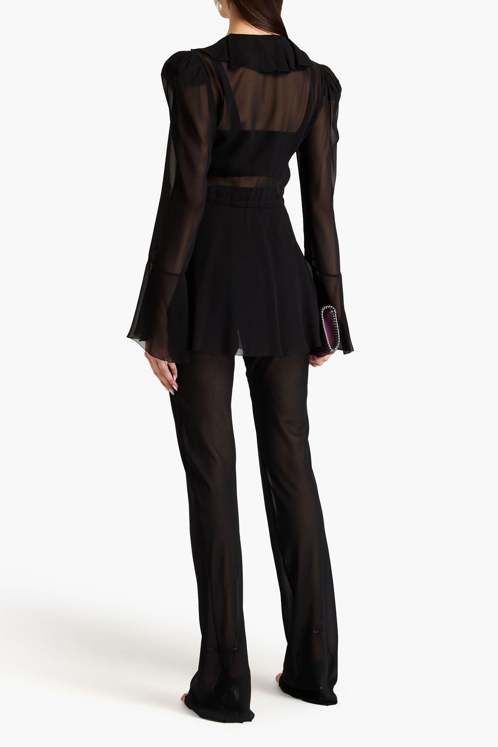 PHILOSOPHY DI LORENZO SERAFINI Ruffled georgette blouse