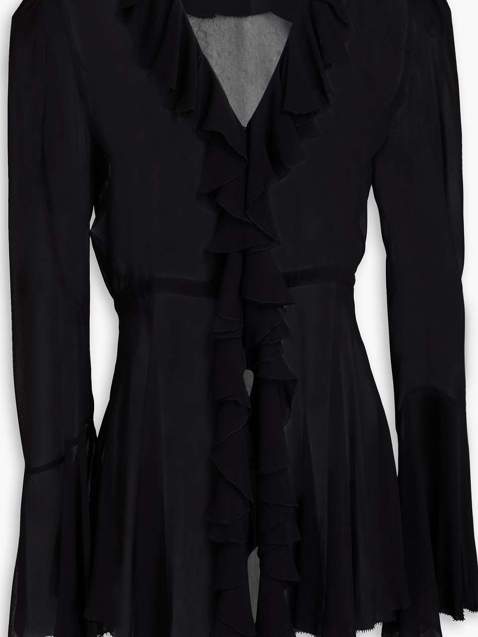 ruffled georgette blouse
