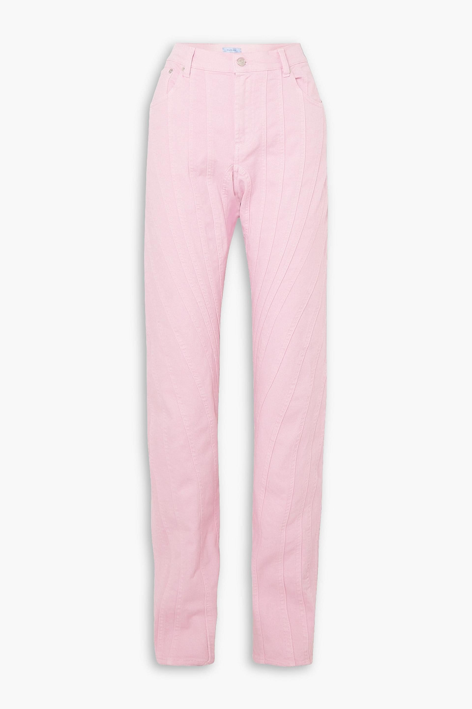 MUGLER PANELED TAPERED JEANS