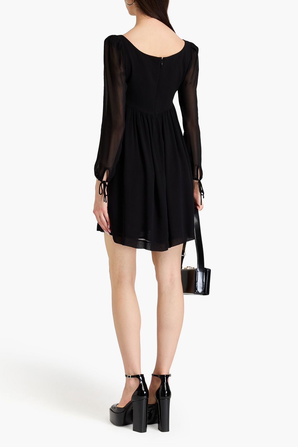 PHILOSOPHY DI LORENZO SERAFINI Gathered georgette mini dress