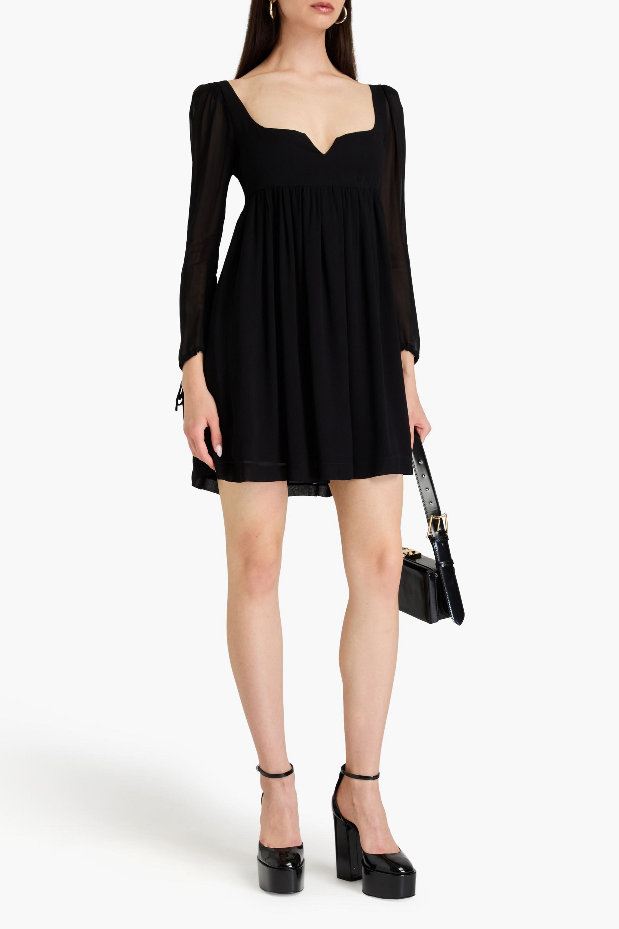 Philosophy di Lorenzo Serafini Gathered georgette mini dress