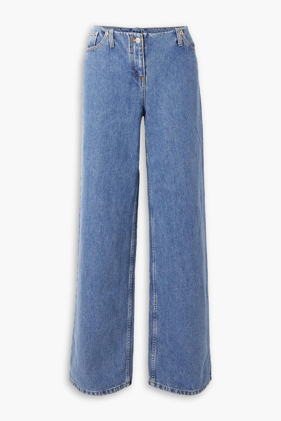Low-rise wide-leg jeans