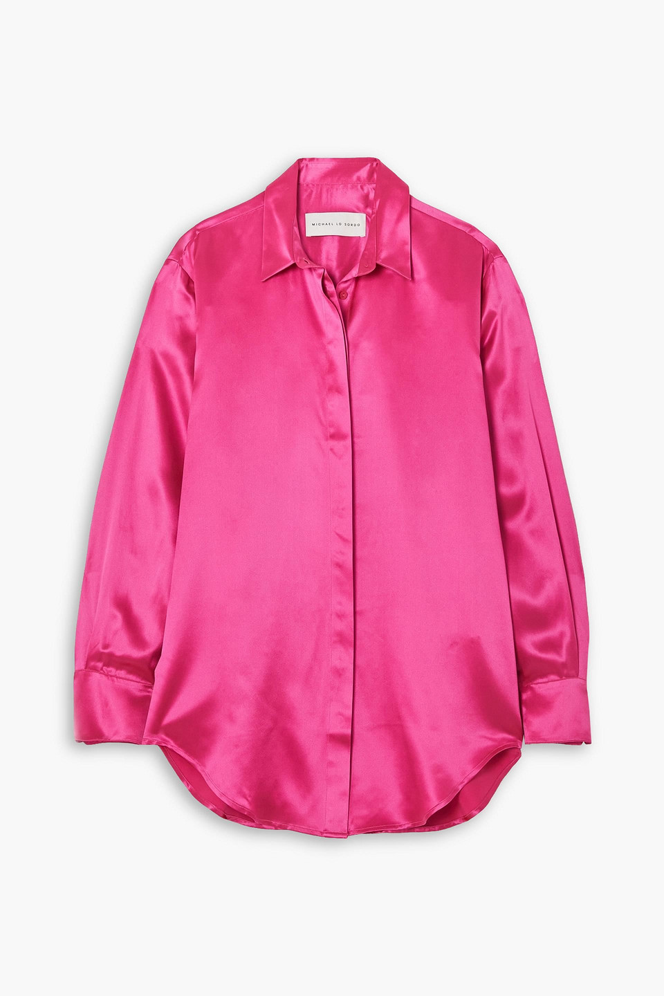 Michael Lo Sordo Boy Silk-satin Shirt In Bright Pink