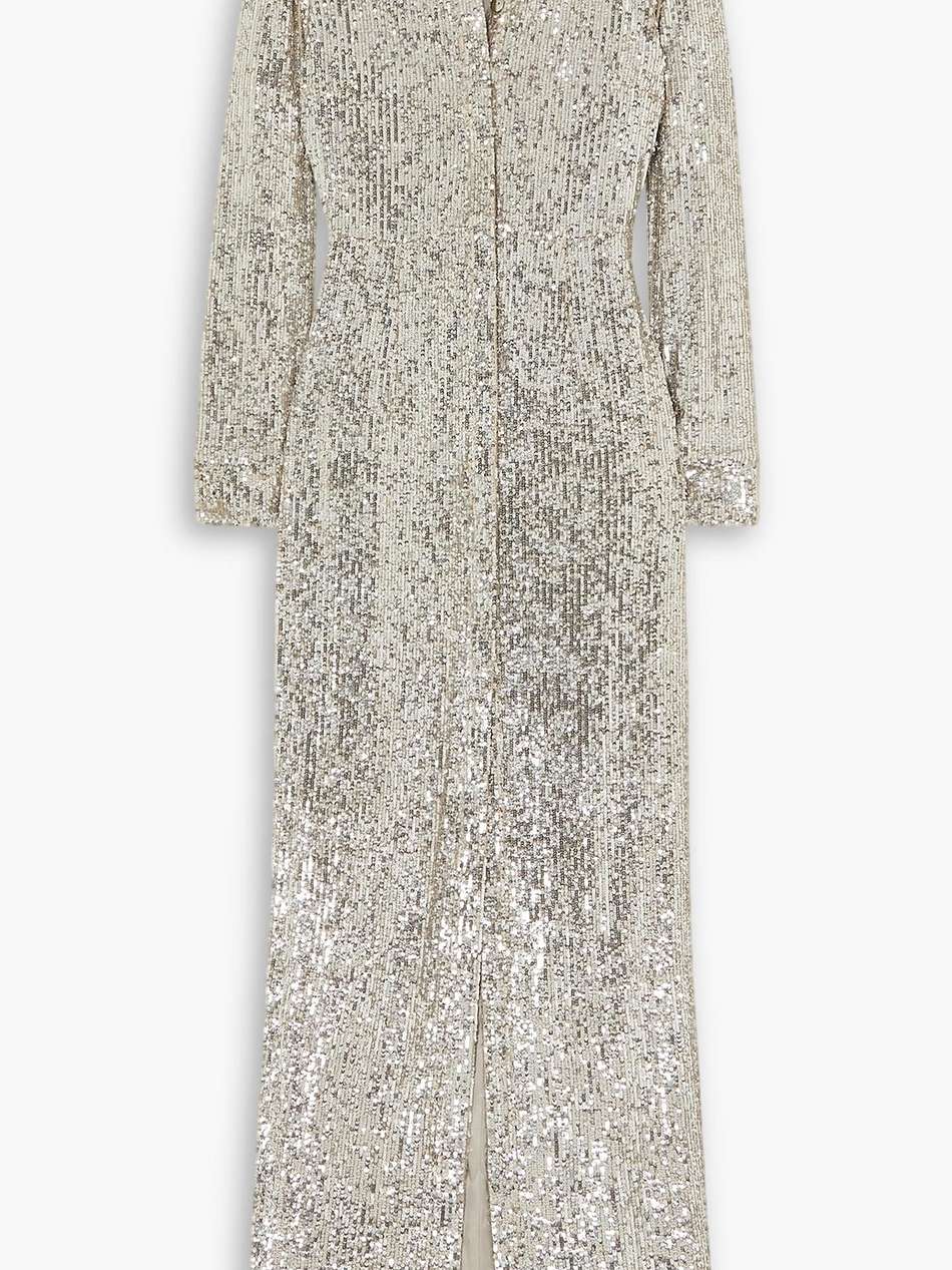 sequined tulle gown