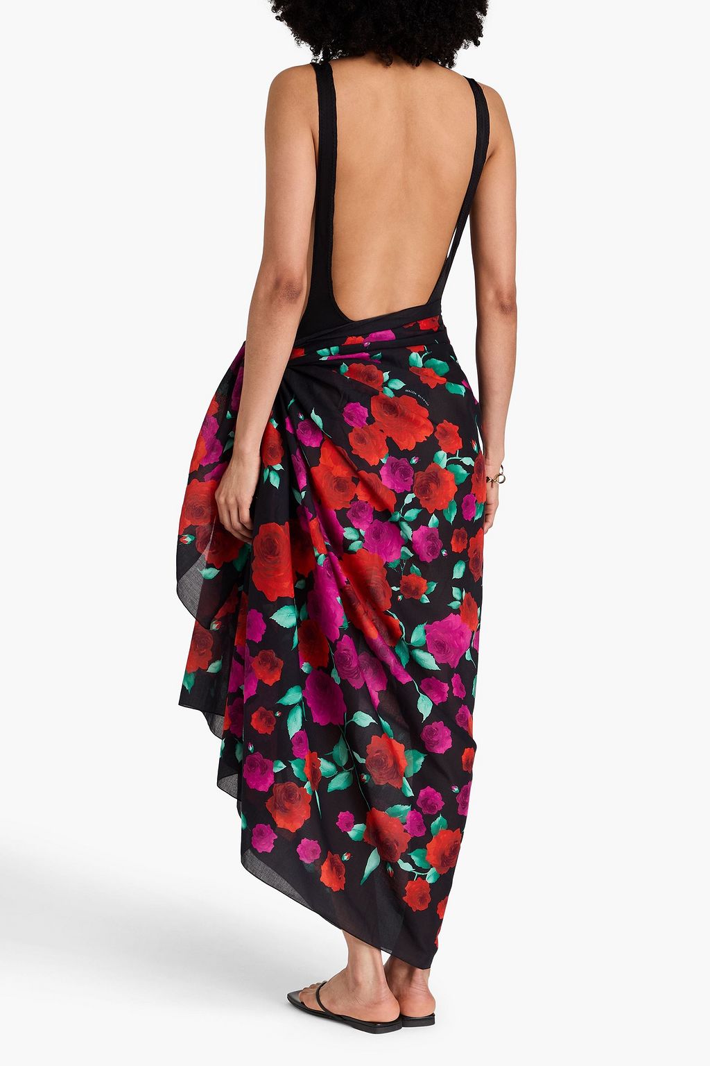 MAGDA BUTRYM Floral-print cotton-voile pareo