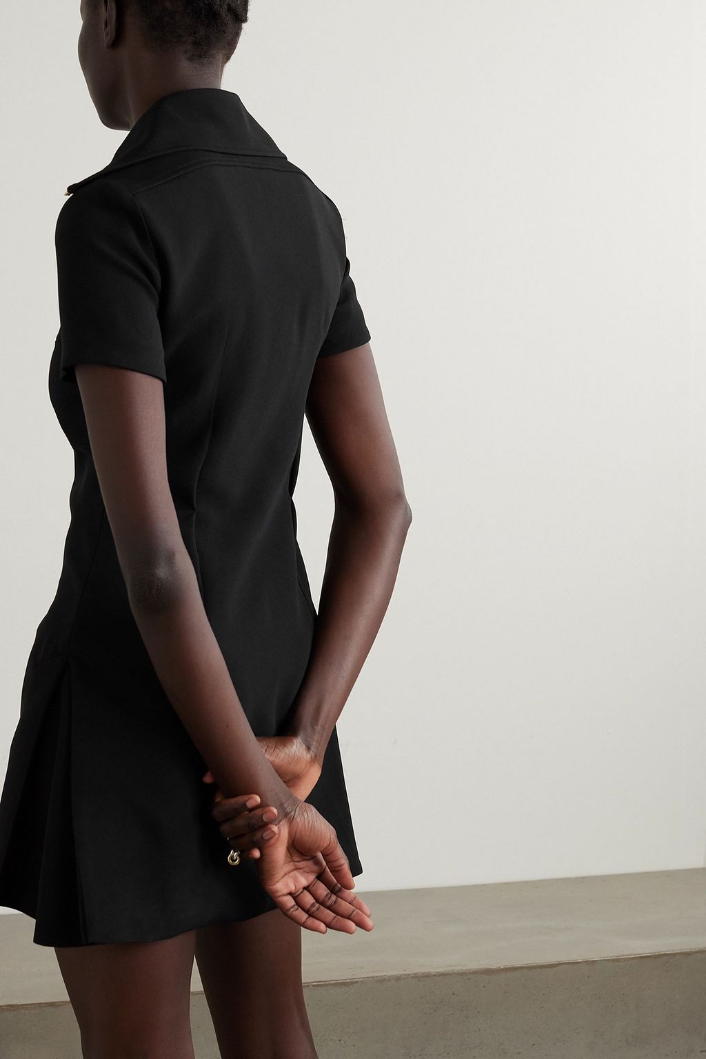 PATOU Zip-detailed crepe mini dress