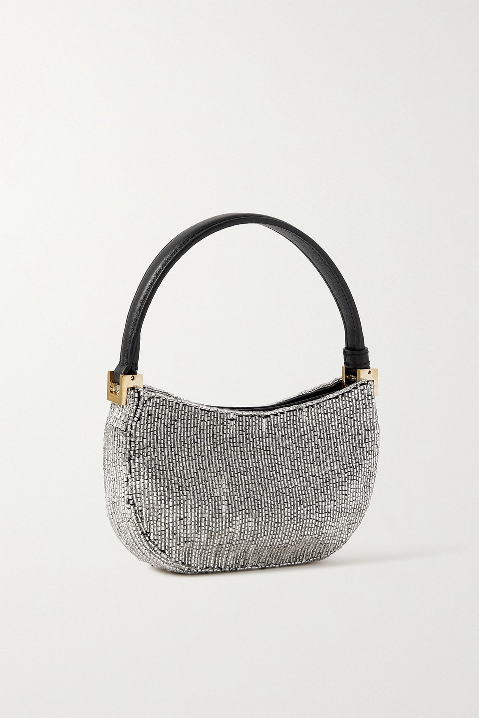 MAGDA BUTRYM VESNA MICRO LEATHER-TRIMMED EMBELLISHED CANVAS BAG