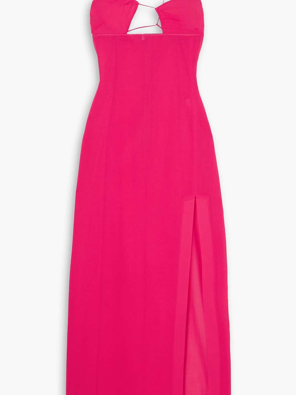 cutout cotton-voile maxi dress