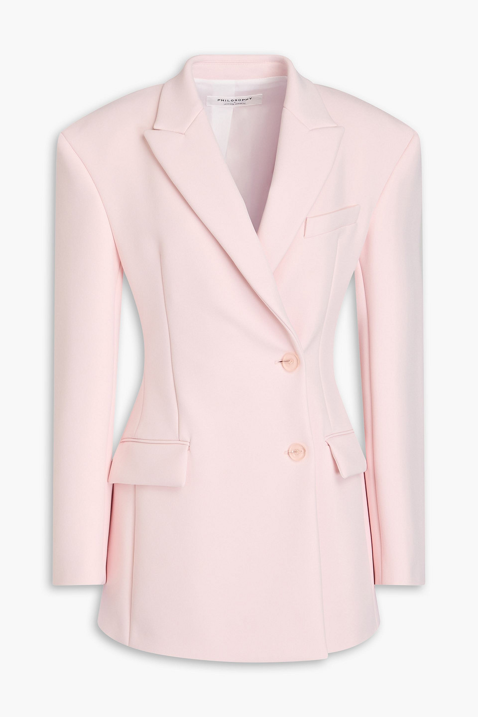 Philosophy Di Lorenzo Serafini Double-breasted Ponte Blazer In Pastel Pink