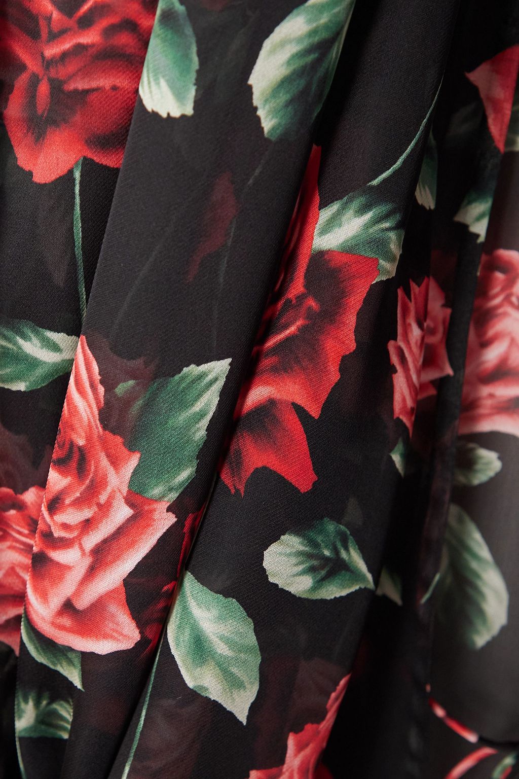 MAGDA BUTRYM Appliquéd floral-print silk-chiffon blouse