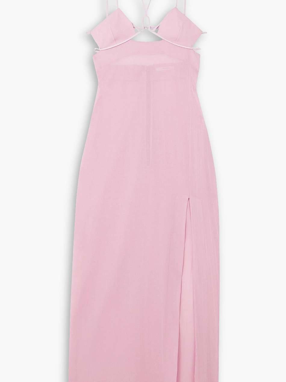 cutout cotton-voile maxi dress