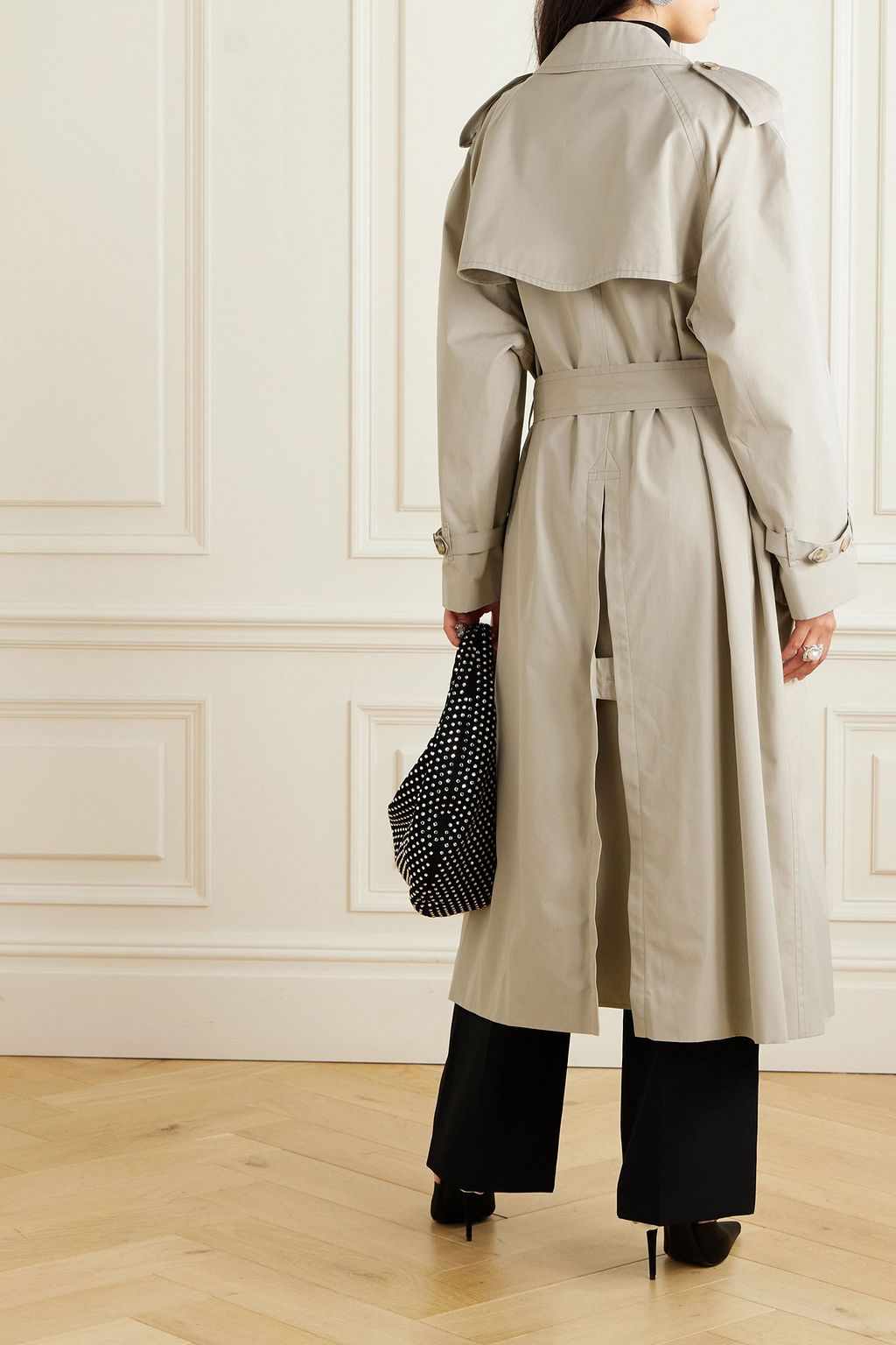 MAGDA BUTRYM Double-breasted cotton and silk-blend gabardine trench coat