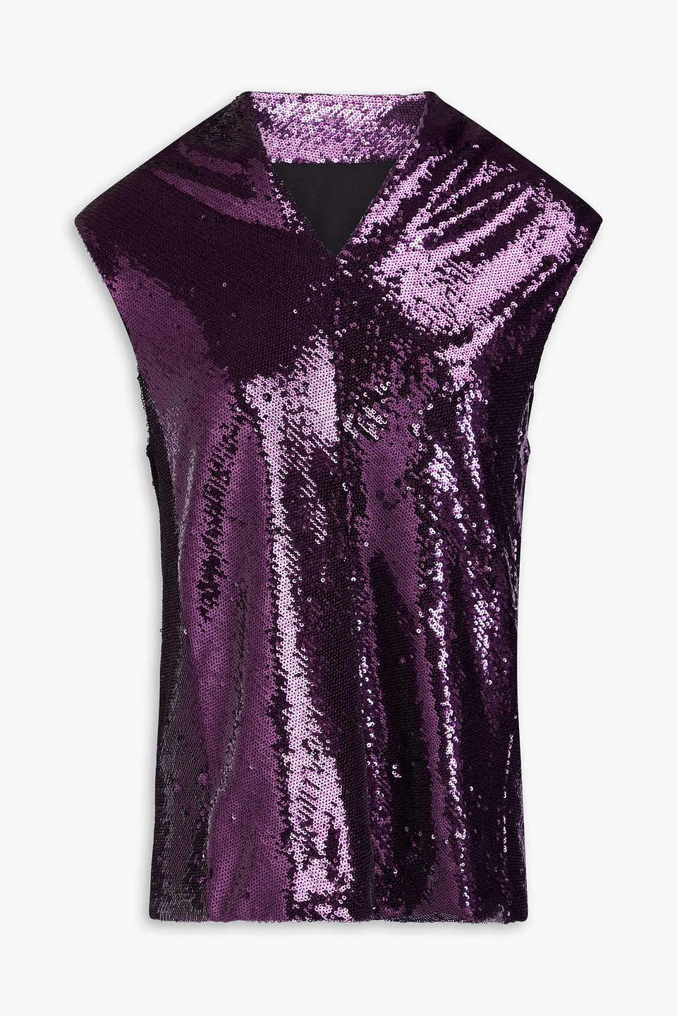 Philosophy Di Lorenzo Serafini Sequined Tulle Top In Purple