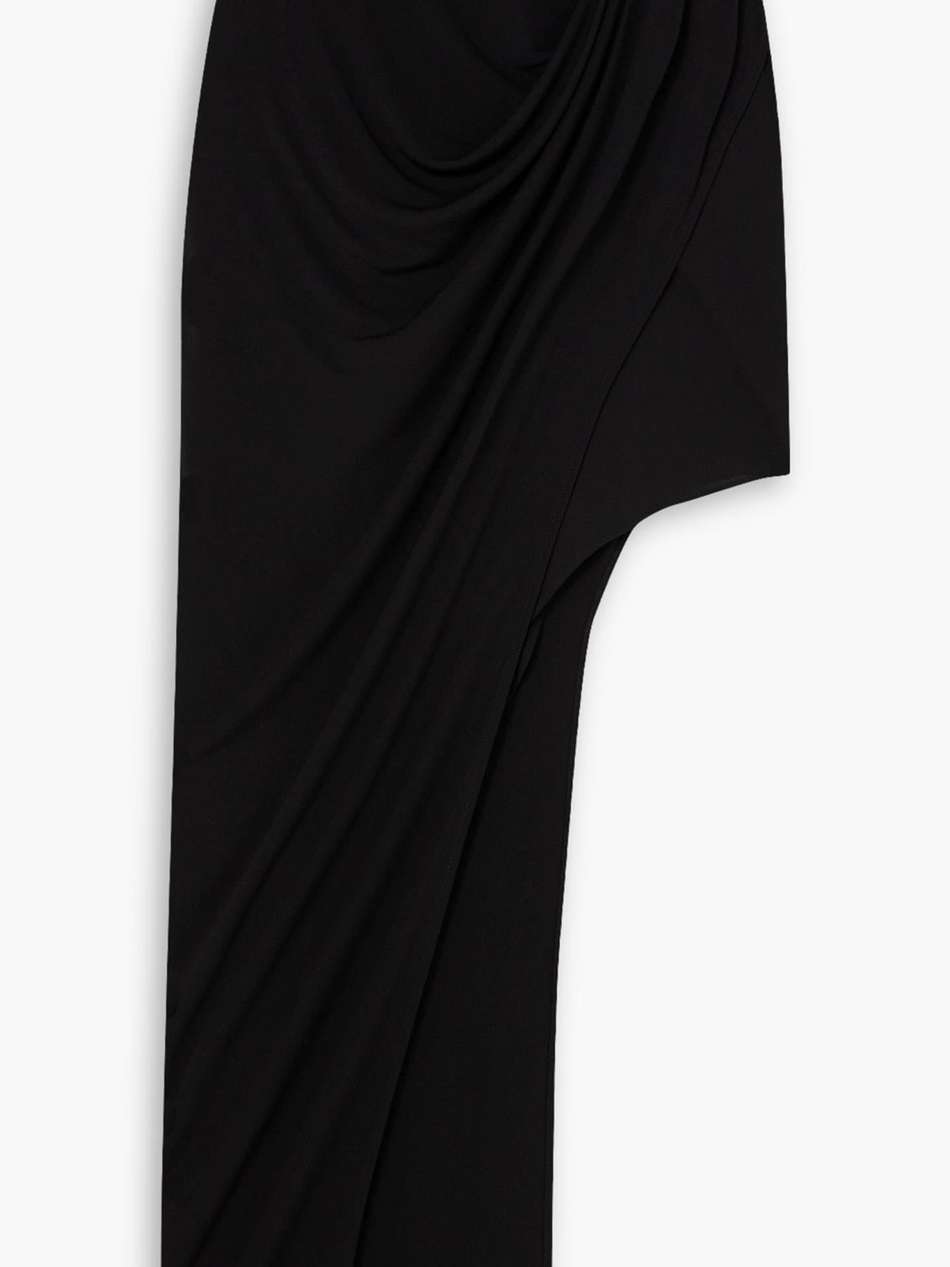 draped asymmetric stretch-jersey skirt