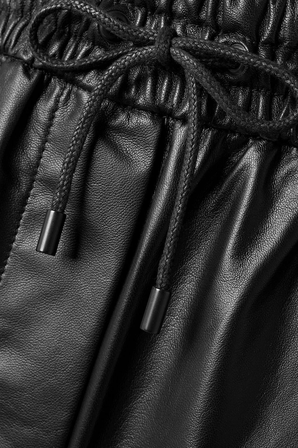 PETAR PETROV Gines ruched leather wide-leg pants