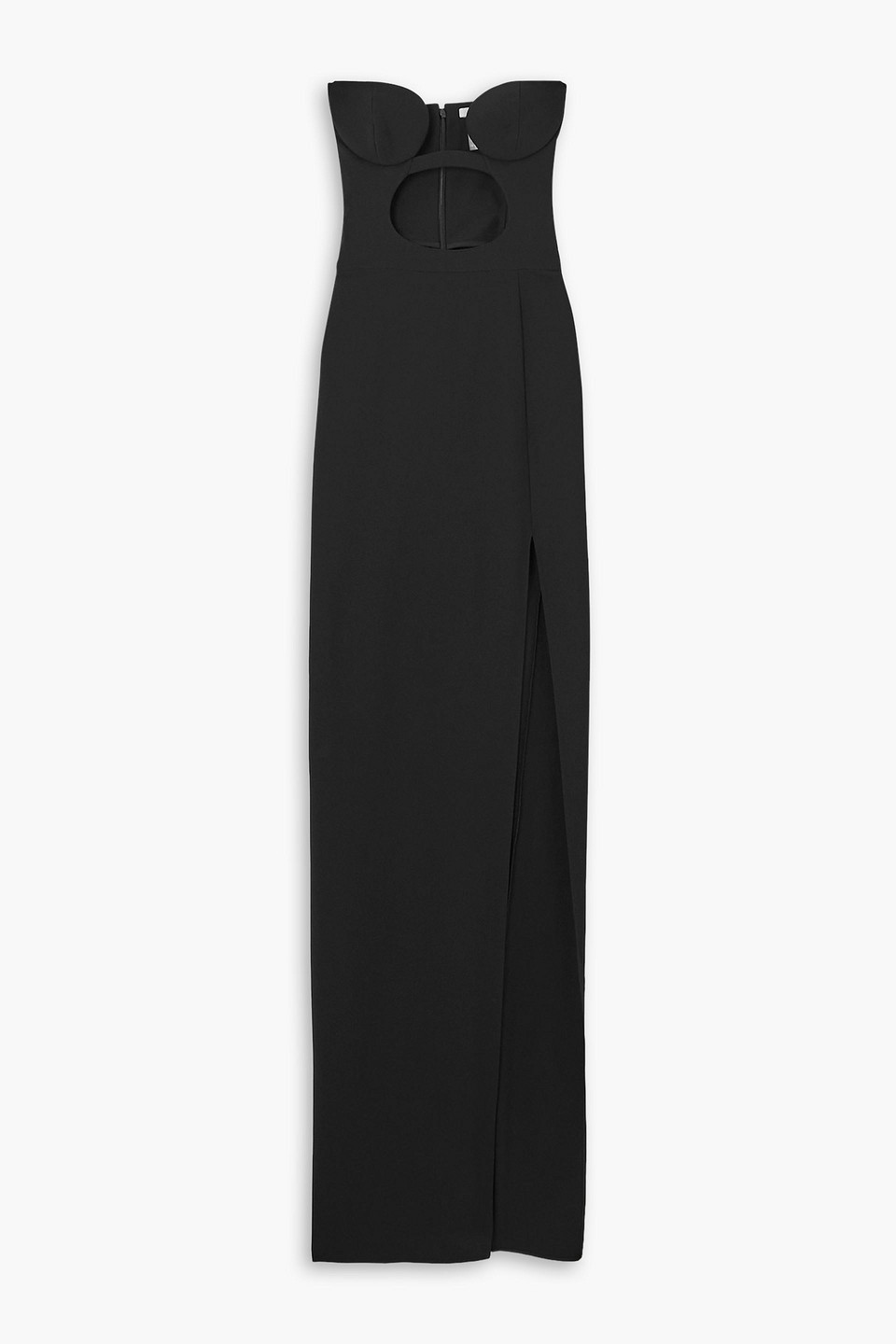 Nensi Dojaka Strapless Cutout Stretch-jersey Maxi Dress In Black
