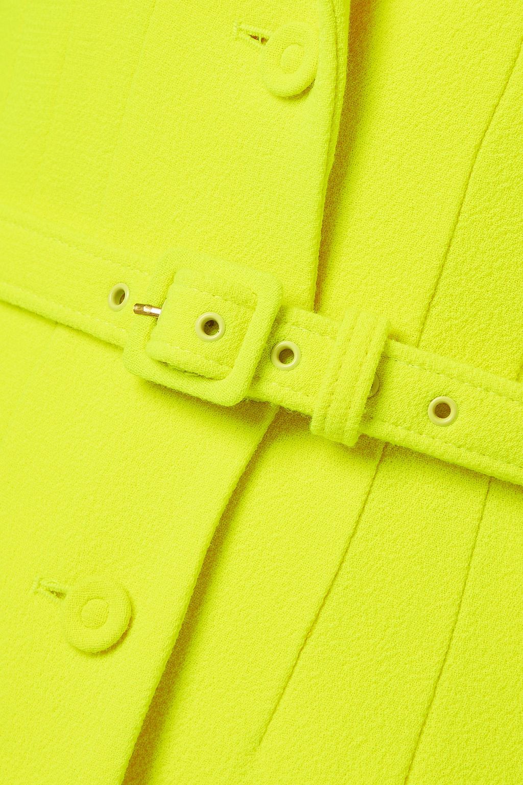 SERGIO HUDSON Belted neon wool-crepe blazer