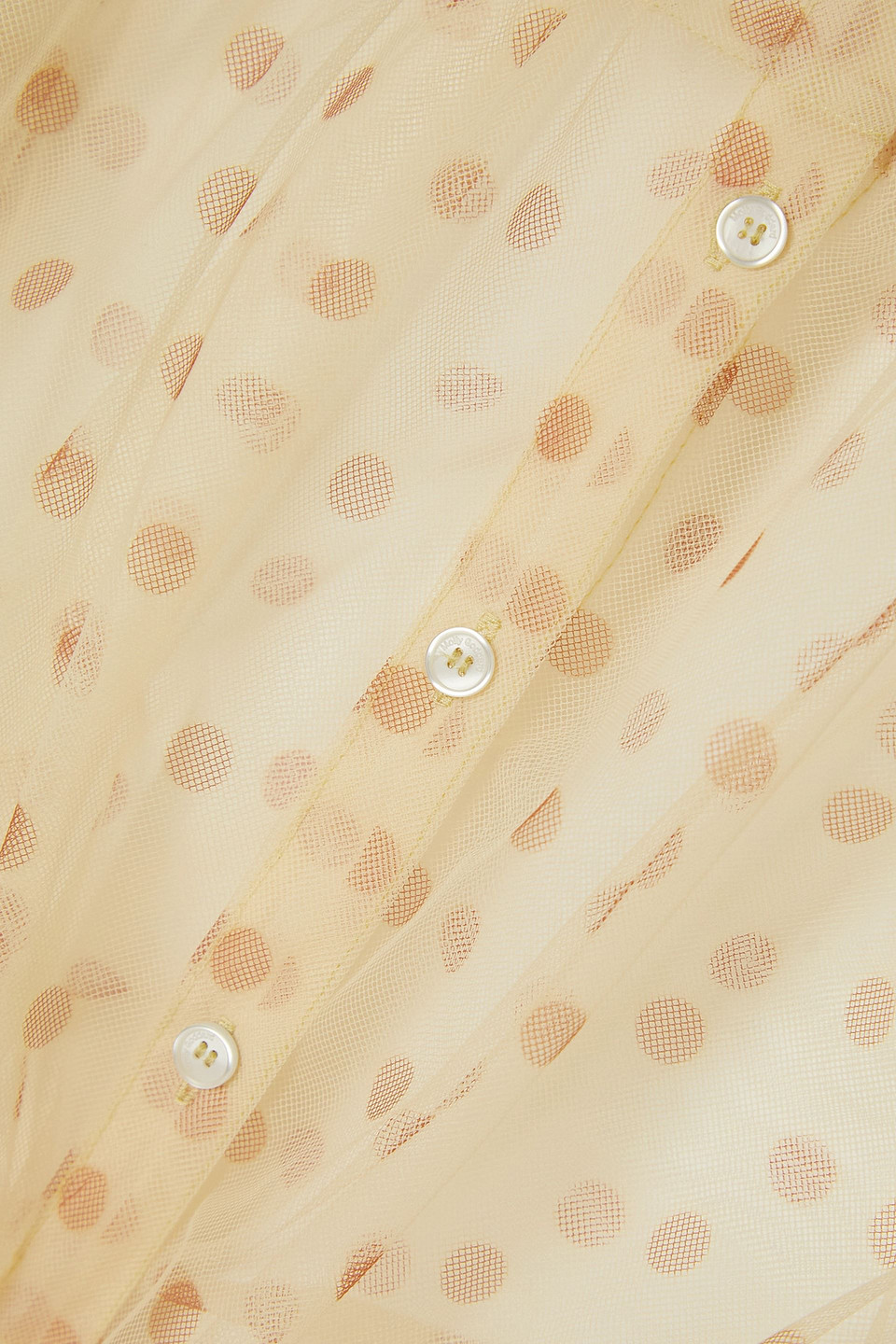 MOLLY GODDARD SEBASTIAN RUFFLED POLKA-DOT TULLE BLOUSE