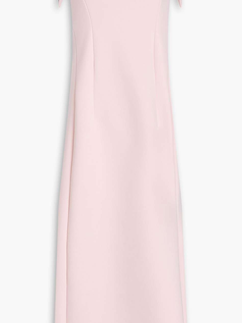 strapless ponte midi dress