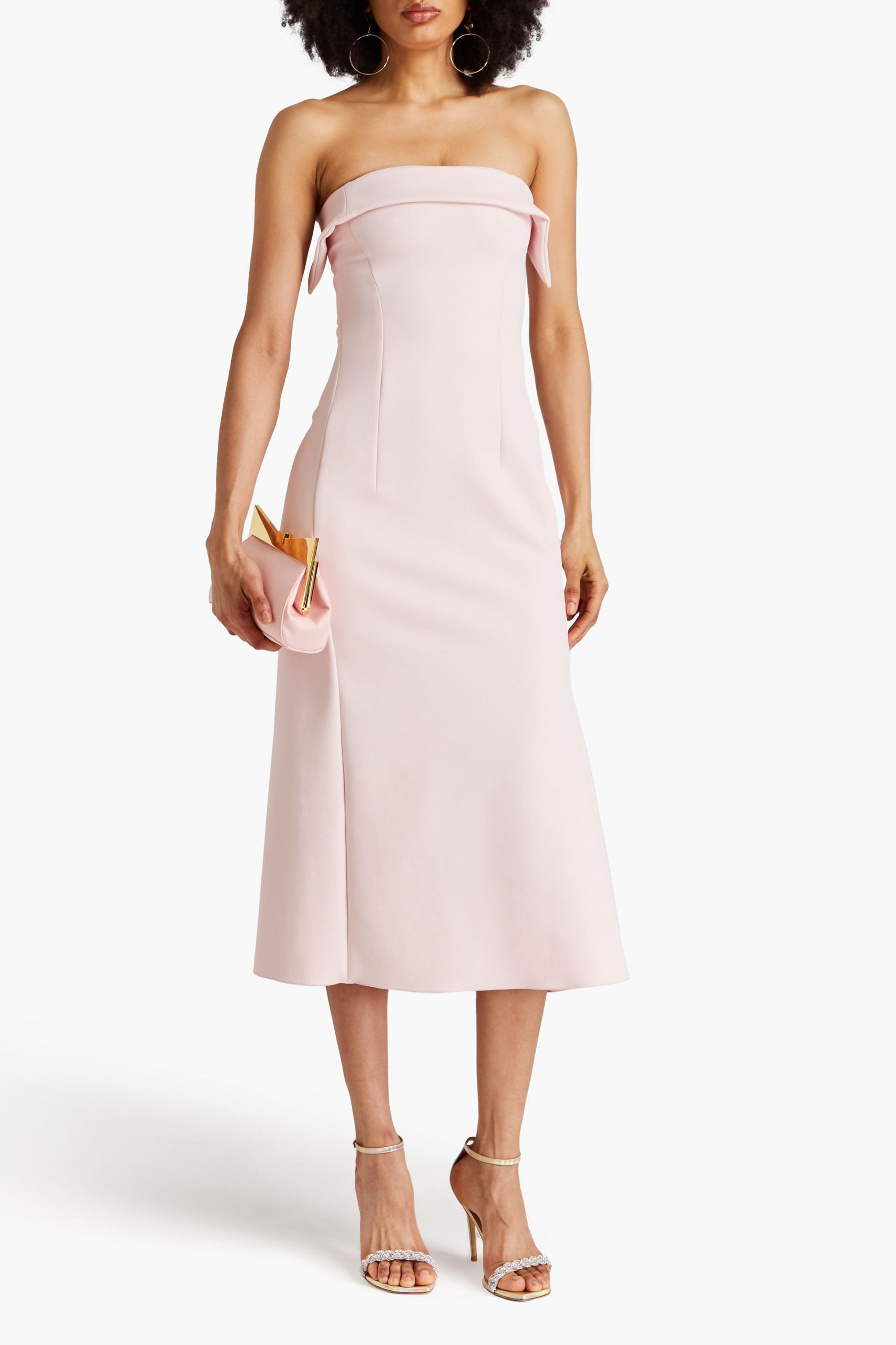 Philosophy di Lorenzo Serafini Strapless ponte midi dress