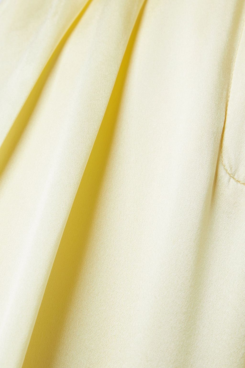 MICHAEL LO SORDO Pleated silk-satin wide-leg pants