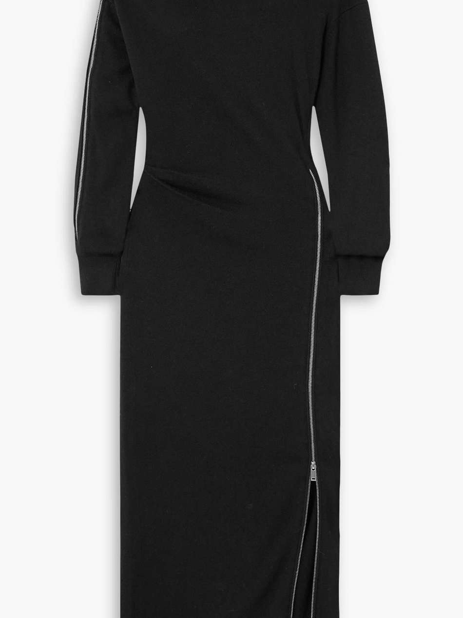 gemmy zip-detailed knitted turtleneck maxi dress