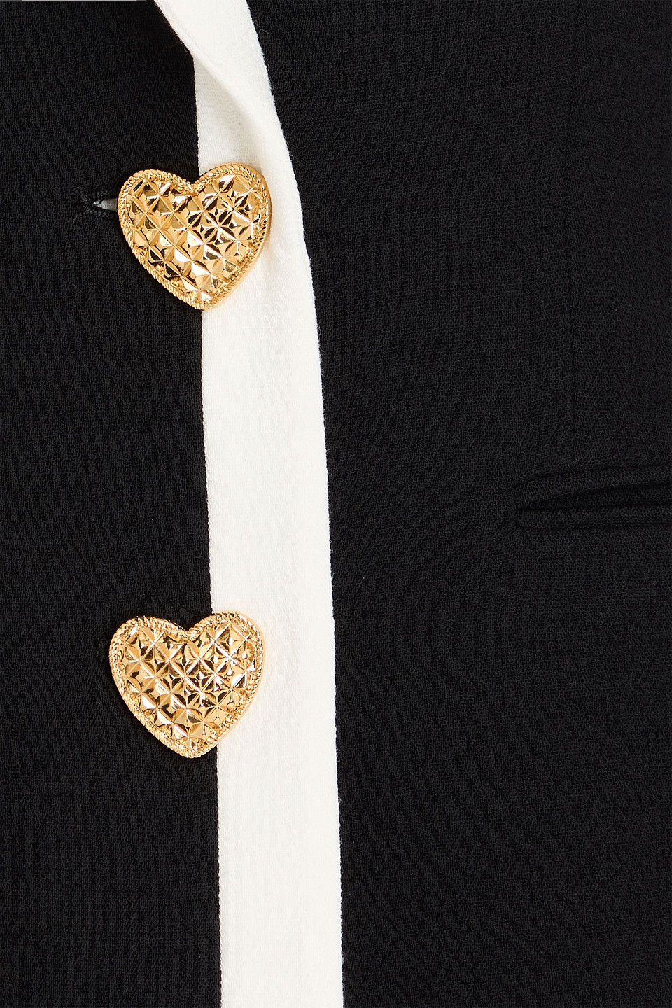 Moschino Heart-motif Single-breasted Blazer In Black