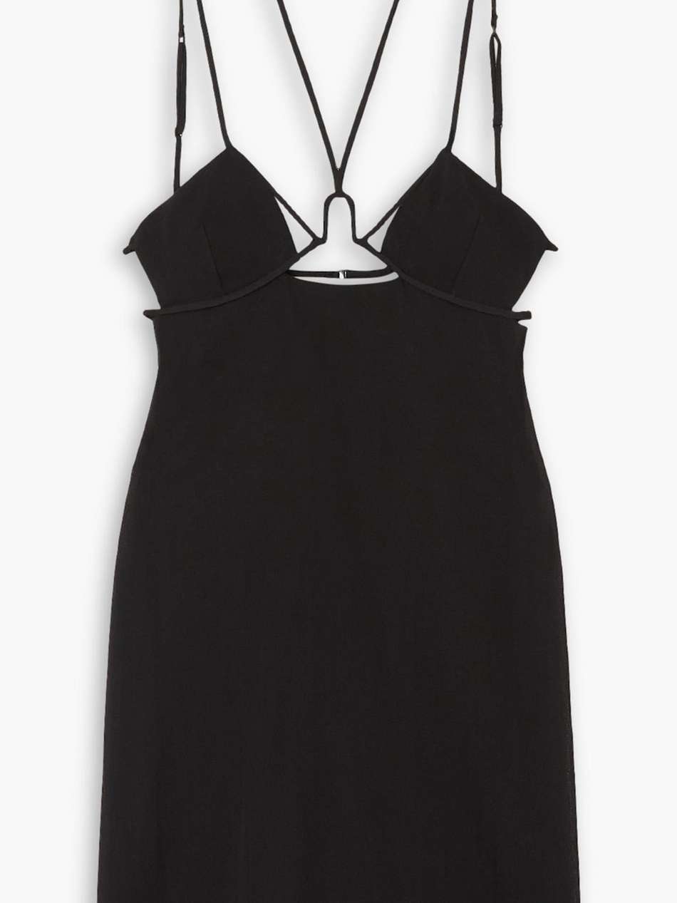 cutout cotton mini dress