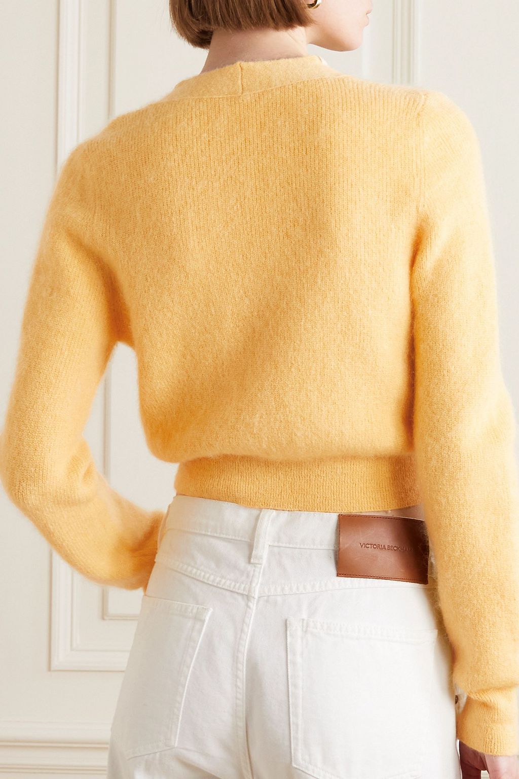 JACQUEMUS كارديغان Lazo القصير من نسيج محبوك