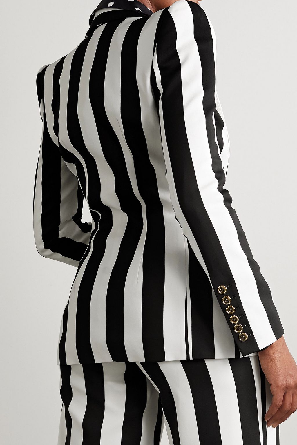 SERGIO HUDSON Striped stretch-crepe blazer