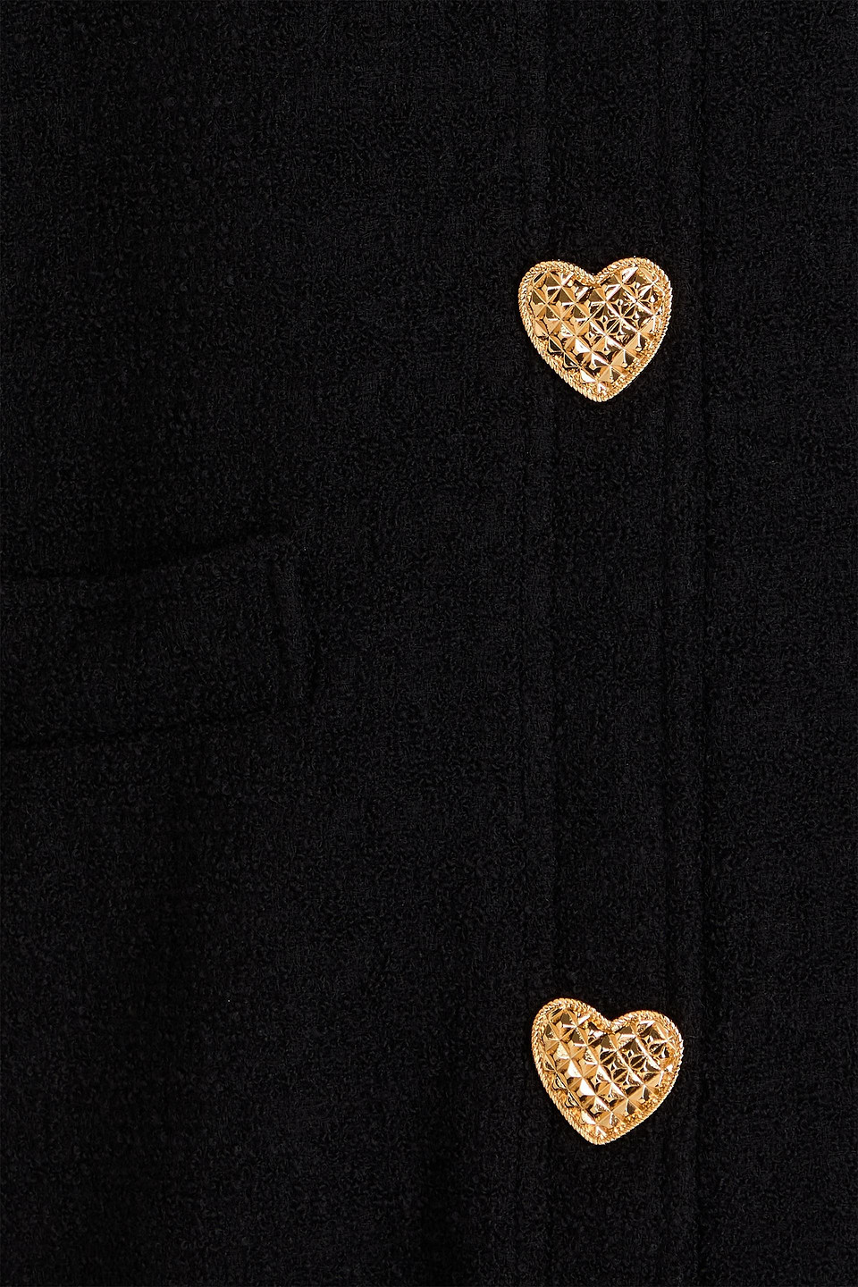 Moschino Wool-blend Bouclé Jacket In Black