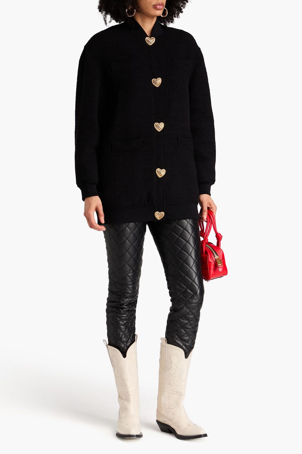MOSCHINO Wool-blend bouclé jacket
