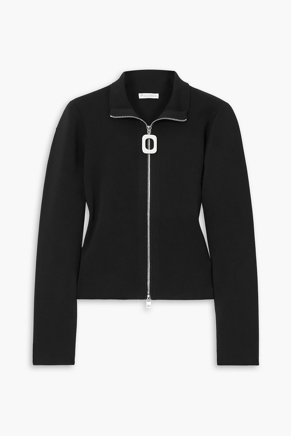 Jw Anderson J. W. Anderson Fitted Cardigan With Zipper In Black