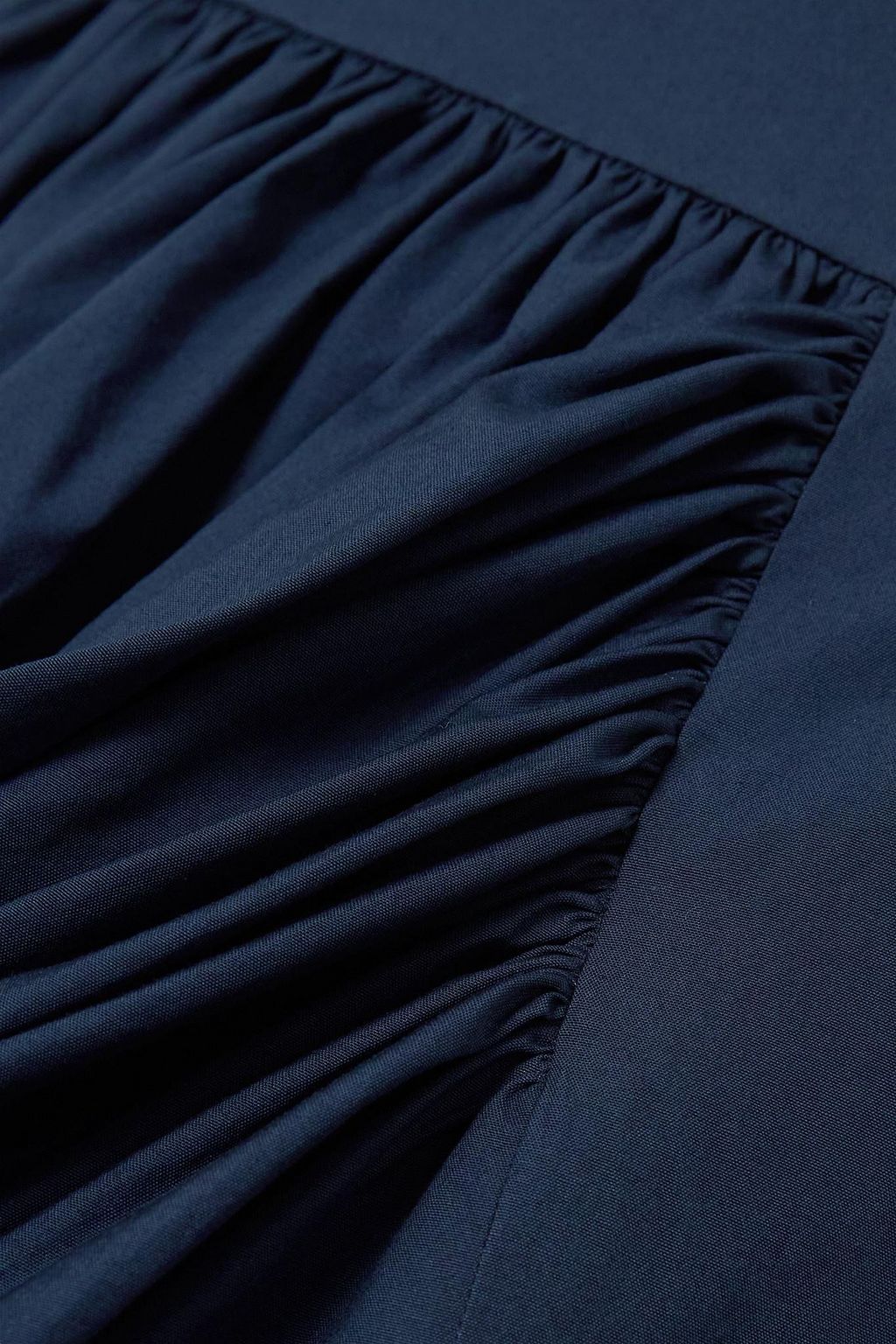 MOLLY GODDARD Alf ruched draped cotton-canvas midi skirt