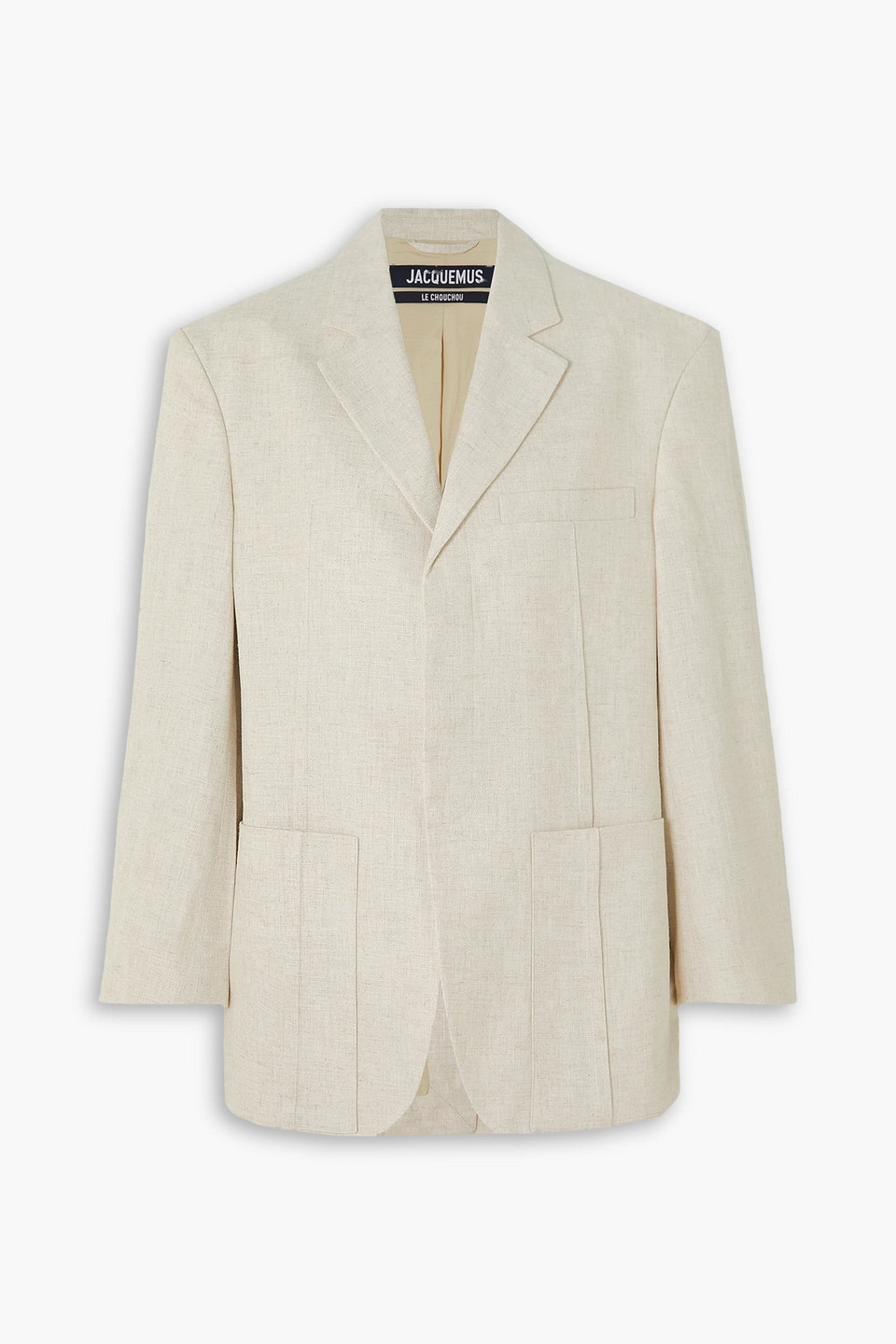 Jacquemus Single-breasted Linen Blazer In Beige