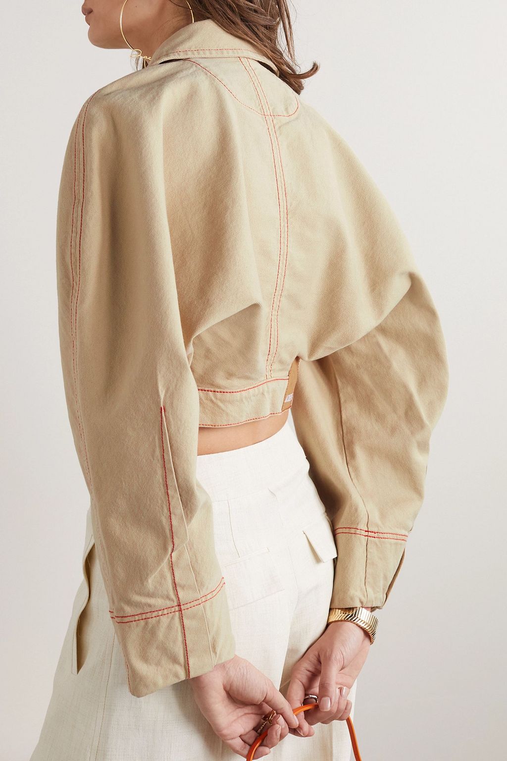 JACQUEMUS Cropped cotton-gabardine jacket