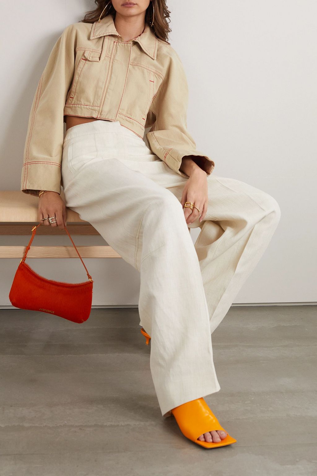 JACQUEMUS Cropped cotton-gabardine jacket