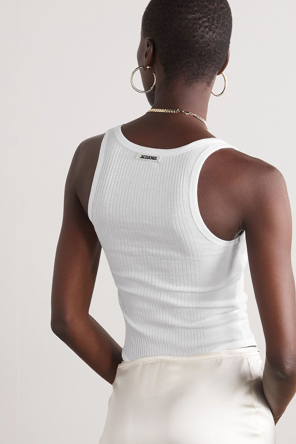 JACQUEMUS Caraco ribbed cotton bodysuit